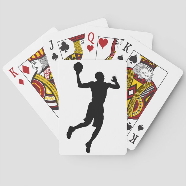 Jeu De Cartes Joueur de basket-ball Pop Art Silhouette (dos)