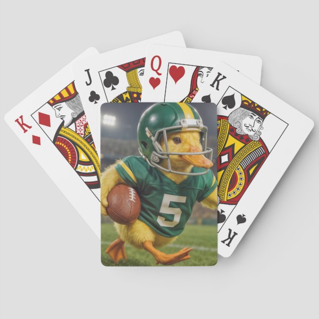 Jeu De Cartes Joueur de football canard dans un stade sportif (dos)
