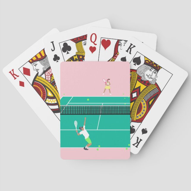 Jeu De Cartes Joueur de Match Art Moderne Pink Green (dos)