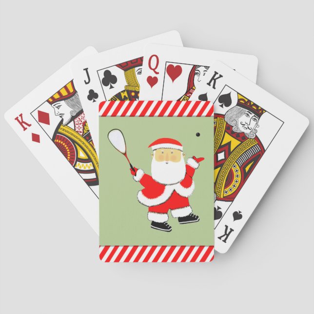 Jeu De Cartes Joueur de squash Noël (dos)