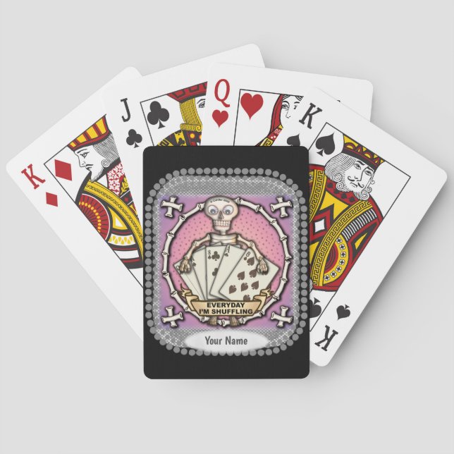 Jeu De Cartes Joueur de squelette jouer aux cartes (dos)