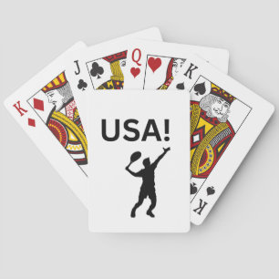 Jeu De Cartes Joueur de tennis américain utilisant dot comme bal
