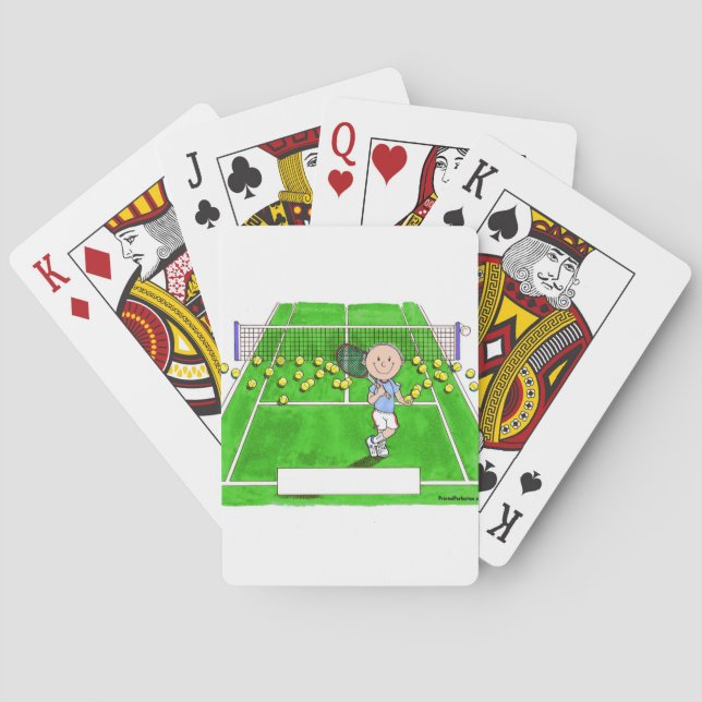 Jeu De Cartes Joueur de tennis, Homme - Carton personnalisé (dos)