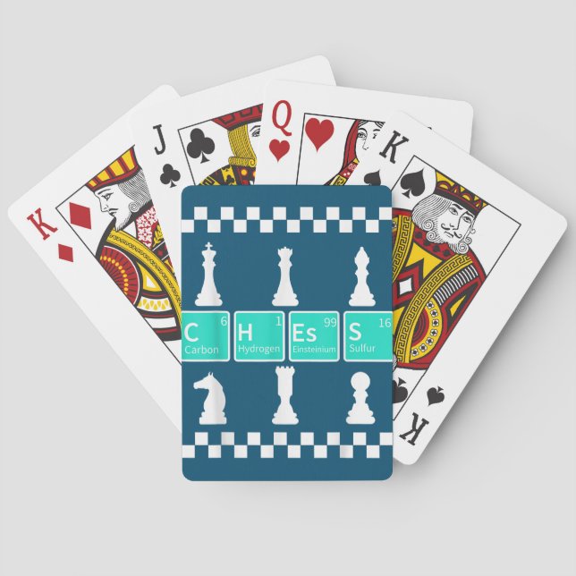 Jeu De Cartes Joueur d'échecs, amoureux de table périodique, cad (dos)