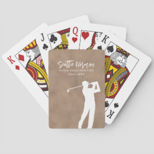 Jeu De Cartes Joueurs de golf - Homme jouant au golf marron