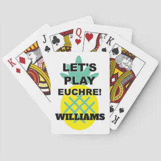 Jeu De Cartes Jouons à Euchre ! Conception ananas personnalisée