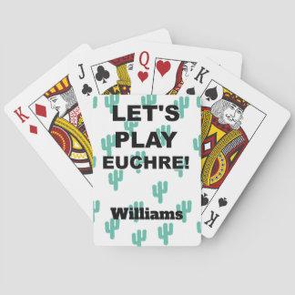 Jeu De Cartes Jouons à Euchre ! Conception Cactus personnalisée