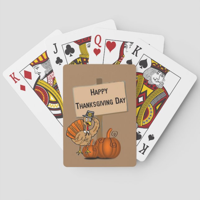 Jeu De Cartes Jour de bon thanksgiving Jeu de carte Deck (dos)