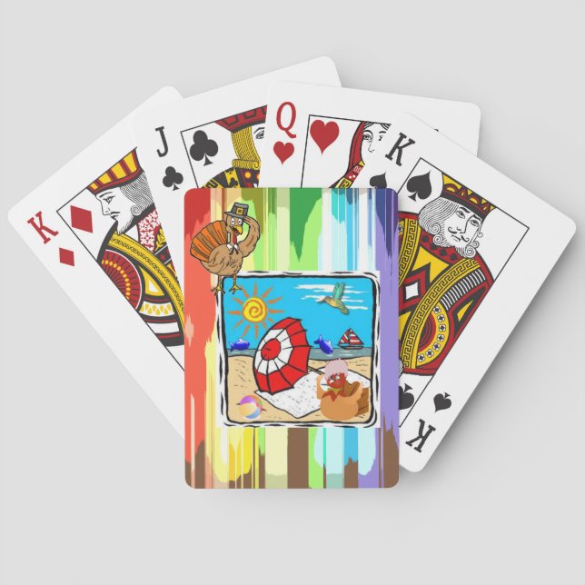 Jeu De Cartes Jour de bon thanksgiving Plage (dos)