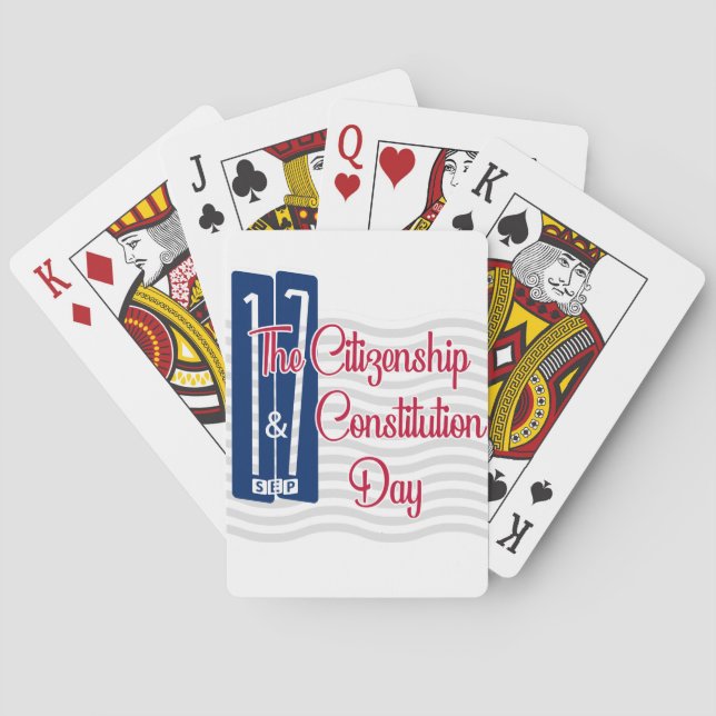 Jeu De Cartes Jour de la citoyenneté | Jour de la Constitution (dos)