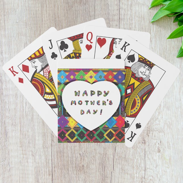 Jeu De Cartes Joyeuse Fête des mères Jouer des cartes (Créateur téléchargé)
