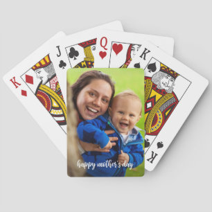 Jeu De Cartes Joyeuse fête des mères Photo personnalisée Script 