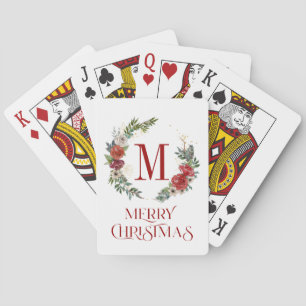 Jeu De Cartes Joyeuse typographie de Noël & couronne de Noël
