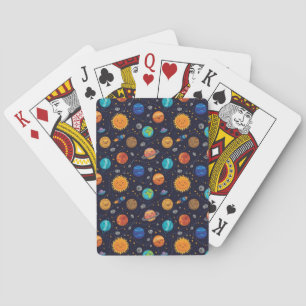 Jeu De Cartes Joyeuses Planètes Jouant Des Cartes