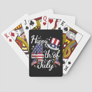 Jeu De Cartes Joyeux 4 juillet Drapeau américain patriotique USA