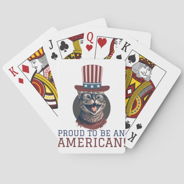 Jeu De Cartes Joyeux 4 juillet fête de l'Indépendance (dos)