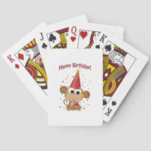Jeu De Cartes Joyeux anniversaire Confetti Monkey