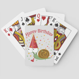 Jeu De Cartes Joyeux anniversaire ! Escargot Confetti