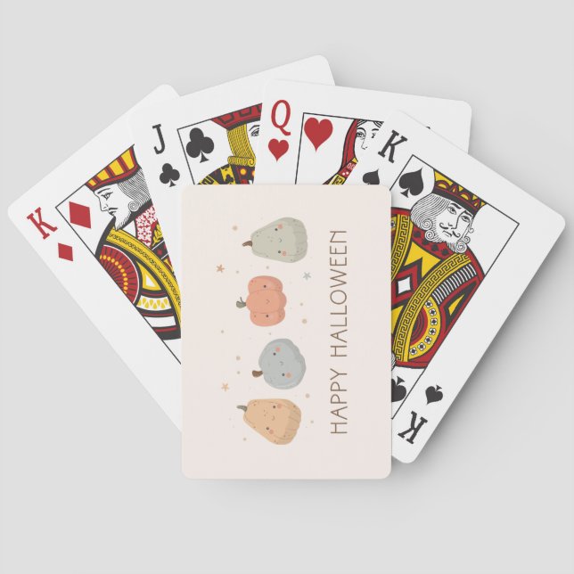 Jeu De Cartes Joyeux Citrouille Design Jouer des cartes (dos)