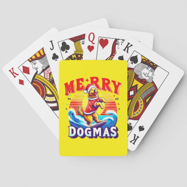 Jeu De Cartes Joyeux Dogmas : Retriever Dog Surfing sur l'océan (dos)