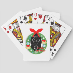 Jeu De Cartes joyeux gorille de noël