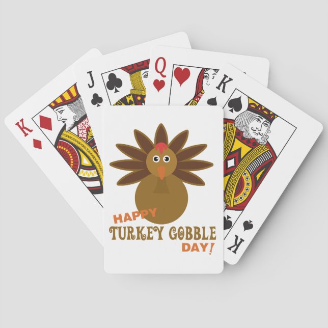 Jeu De Cartes Joyeux Jour de la grogne turque Thanksgiving (dos)