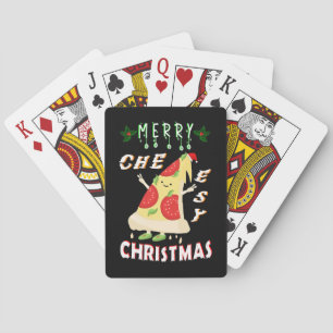 Jeu De Cartes Joyeux Noël Cheesy Noël Noël Père Noël Pizza Noël