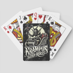Jeu De Cartes Joyeux Noël Krampus Krampus Promenades en traîneau