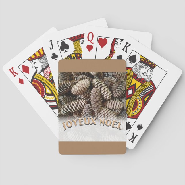 Jeu De Cartes Joyeux Noel Noël Pine Cône de Noël (dos)