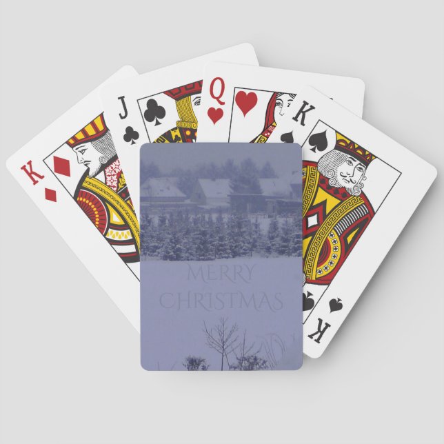 Jeu De Cartes Joyeux Noël Paysage de neige hiver (dos)
