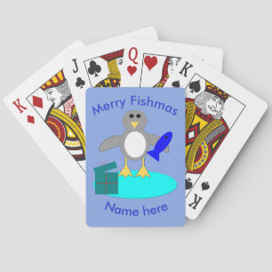 Jeu De Cartes Joyeux Noël Pêche Pingouin Jouer aux cartes