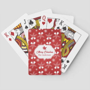 Jeu De Cartes Joyeux Noël Rouge Motif Noël Bell