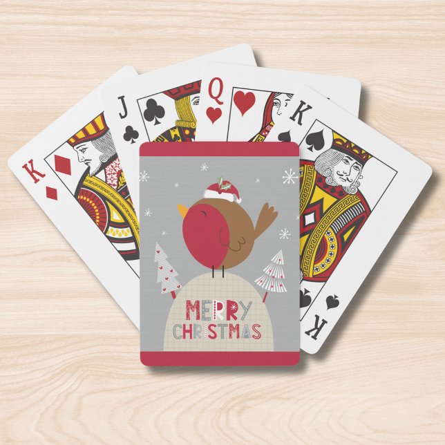 Jeu De Cartes Joyeux Noël Whimsical Robin (Créateur téléchargé)