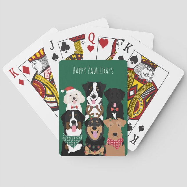 Jeu De Cartes Joyeux Pawlidays Noël mignon (dos)