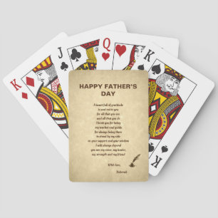 Jeu De Cartes Joyeux poème de la fête des pères