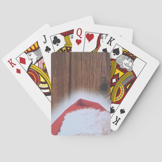 Jeu De Cartes Joyeux réveillon de Noël, Casquette de Père Noël (dos)