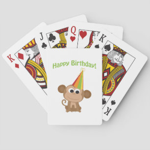 Jeu De Cartes Joyeux singe d'anniversaire