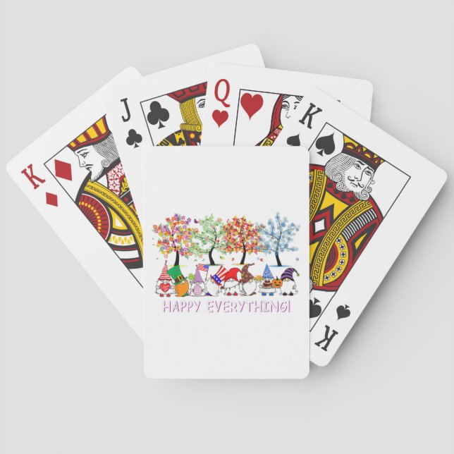 Jeu De Cartes Joyeux Tout Gnomies Gnomes Fêtes Noël (dos)