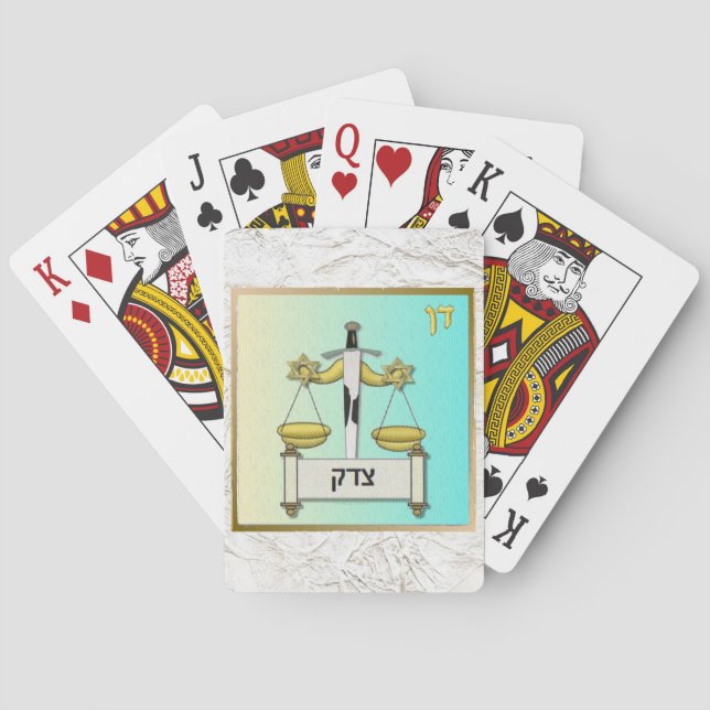 Jeu De Cartes Judaica 12 Tribes Israel Dan Art (dos)