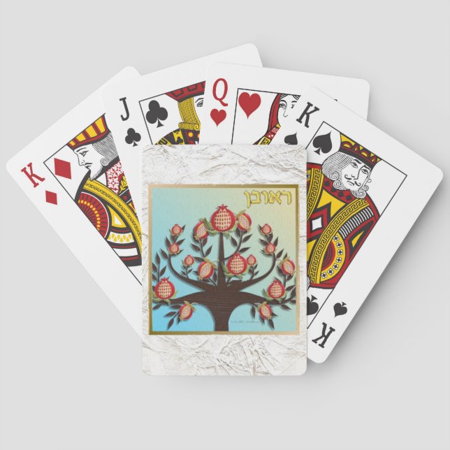 Jeu De Cartes Judaica 12 Tribes of Israel Reuben (dos)
