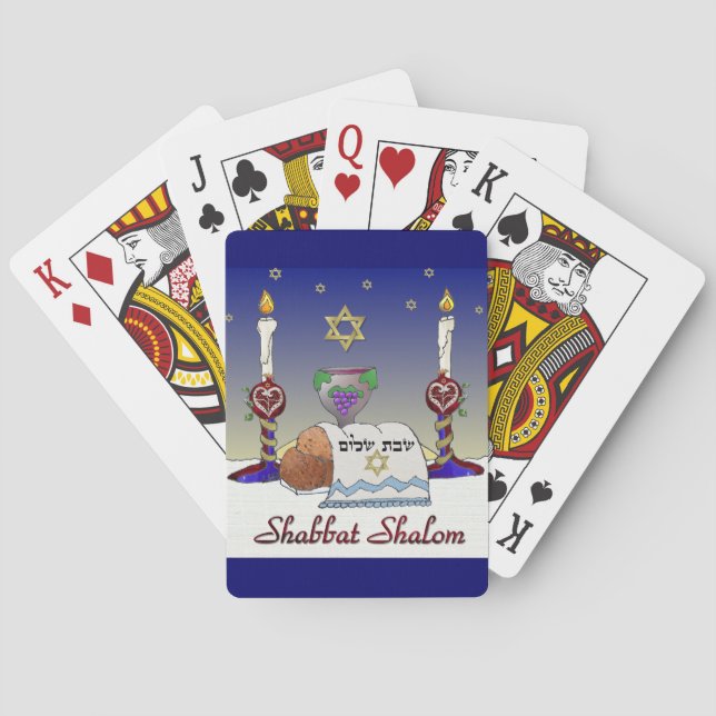 Jeu De Cartes Judaica Shabbat Shalom (dos)