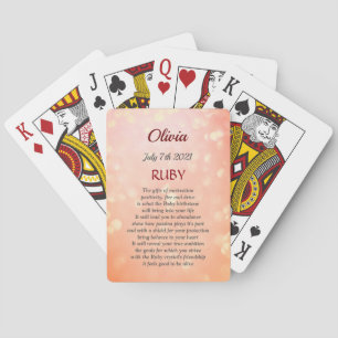 Jeu De Cartes Juillet Birthstone Ruby design