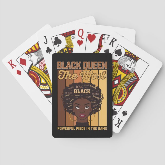 Jeu De Cartes Junetdix Melanin Black Girl La plus puissante (dos)