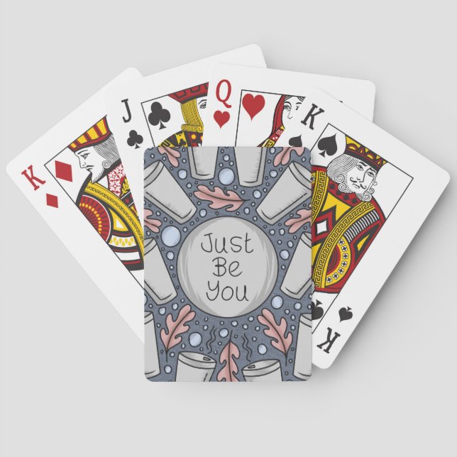 Jeu De Cartes Just be you- hand drawn illustration  (dos)