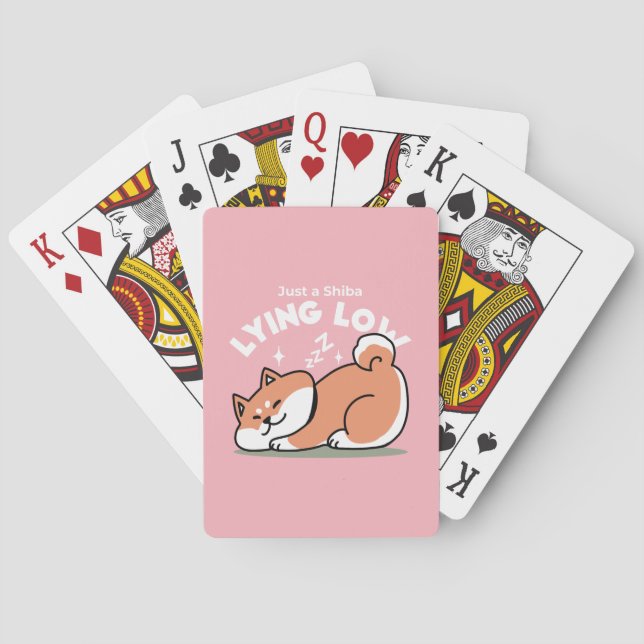 Jeu De Cartes Juste un Shiba allongé bas : mignonne conception S (dos)