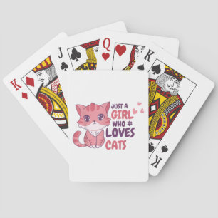 Jeu De Cartes Juste Une Fille Qui Aime Les Chats Cute Chemise Ca