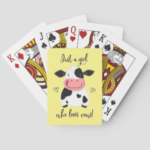 Jeu De Cartes Juste Une Fille Qui Aime Les Vaches ! Coeurs Et Ho