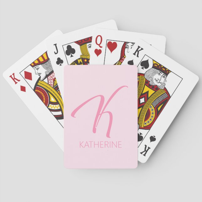 Jeu De Cartes K Monogramme personnalisé (dos)