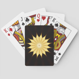 Jeu De Cartes Kaleidoscope Design Bright Yellow Star
