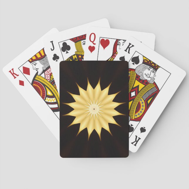 Jeu De Cartes Kaleidoscope Design Bright Yellow Star (dos)